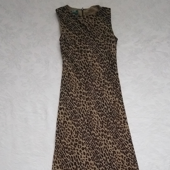 Ralph Lauren Dresses & Skirts - Vintage Ralph Lauren silk bias slip maxi column dress leopard